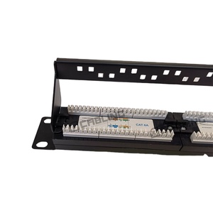 GETEKnet 24 puertos Patch Panel RJ45 CAT6 CAT5E 24 puertos 19 pulgadas 1U datos Internet Lan CAT 6 5E RJ45 panel de conexión de red - Product Image 4