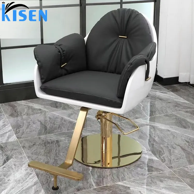 Kisen Hot-sale modern luxury barber salon styling chair sedia da parrucchiere sedie da salone per salone di bellezza taglio dei capelli