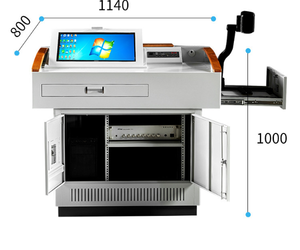 Podio de escritorio multimedia multifuncional Plataforma de control central del aula Mesa de podio de acero para la formación de profesores del campus - Product Image 5