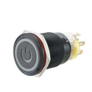 Electronic <strong>Illuminated</strong> <strong>Push</strong> <strong>Button</strong> Waterproof Black Metal <strong>Push</strong> <strong>Button</strong> Switch With Power LED 19mm Chinakel Led Metal <strong>Push</strong> <strong>Button</strong> - Product Image 3