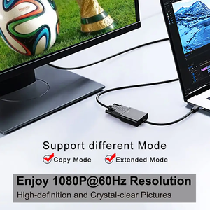<strong>MINI</strong> Displayport to <strong>VGA</strong> Adapter 1080P DP to <strong>VGA</strong> <strong>Converter</strong> DP Male to <strong>VGA</strong> Female Adapter Cable for Computer - Product Image 4