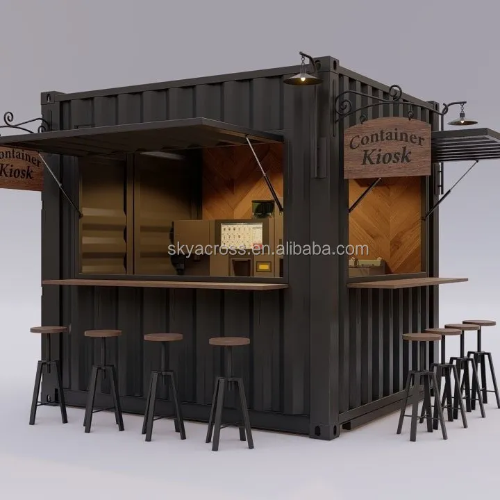 Maison préfabriquée de 10 pieds, café mobile temporaire, maison bon marché