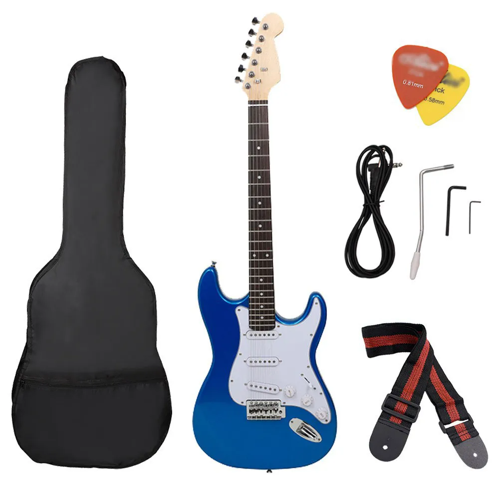 Großhandel 39" E-Gitarren-Kit einzeln schütteln elektrische Akustik-Gitarre Rock-Strumming 6-Stränge-Bass-Gitarre