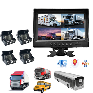 Precio de fábrica 9 pulgadas 1080P 4CH Monitor de pantalla dividida 720P cámara de respaldo inverso vista nocturna 1080P 4G WIFI GPS H.264 marcha atrás de coche - Product Image 6