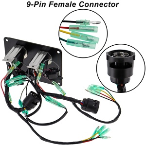 แผงสวิตช์กุญแจเครื่องยนต์6K1-82570-08-00คู่สำหรับ yamahaa 12V 6K1-82570-13-00เครื่องยนต์ควบคุมแนวตั้งแบบคู่ - Product Image 3