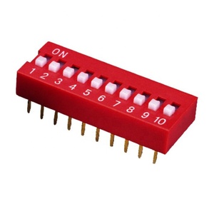 Fabrika kaynağı kalite 25A 250V dik açı tipi SPST 8 Pin Dip anahtarı dijital slayt anahtarları fabrika fiyata - Product Image 5