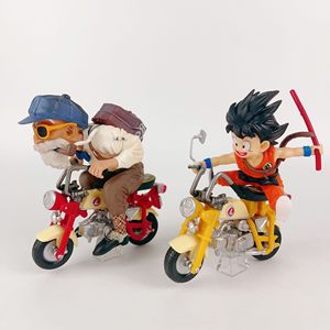 ドラゴンボールプラスチックおもちゃマスターロシライディングバイクPVCおもちゃ面白い孫悟空アクションフィギュアダッシュボードデコレーションキッズギフト
