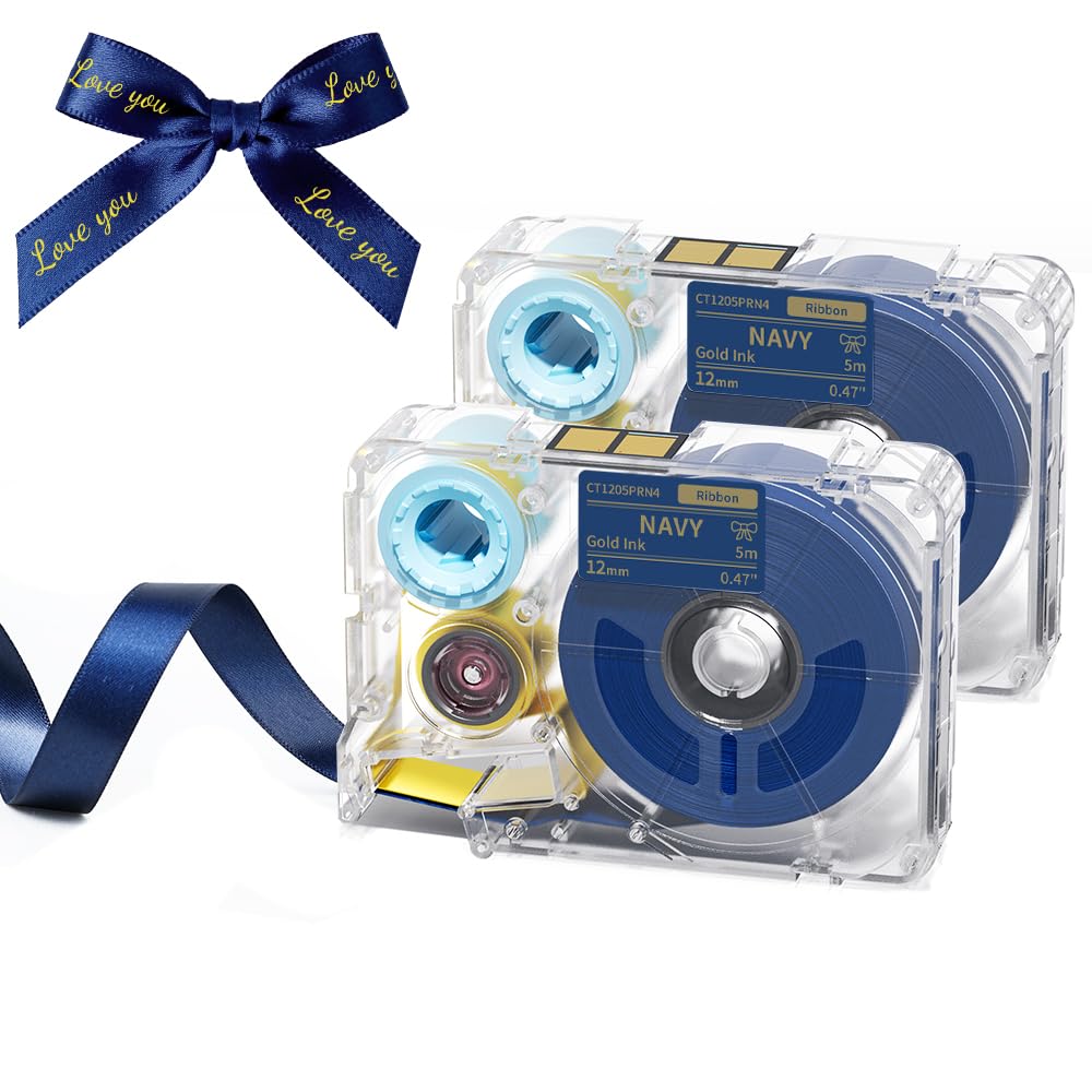 Navy blue with gold print