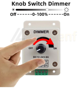 Interruptor de atenuación LED DC 12V 24V 8A, encendido/apagado para tira de luces de un solo Color, perilla de 1 canal, controlador táctil/Sensor de movimiento PIR - Product Image 3