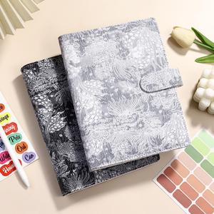 Luxury A5 Checkered Budget Binder 6 Ring Pu Leather Grid Pattern Cash Budget Binder <strong>Notebook</strong> Planner Shell <strong>With</strong> Custom <strong>LOG</strong> - Product Image 4