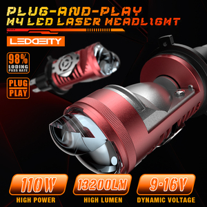 LEDDEITY 110W 13200lm yüksek güç H4 Led far projektör tak ve çalıştır Led projektör H4 Lens arabalar ve motosiklet için - Product Image 3