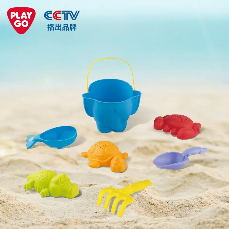 Playgo สัตว์ชุดถังชายหาดผลิตภัณฑ์ร้อนเด็กตลกฤดูร้อนชายหาดของเล่นถังชุดของเล่นสาดของเล่น