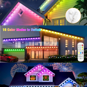 150FT防水ポイントライトRGBIC LEDピクセルライト屋根の家に使用IP67永久クリスマスストリングライト - Product Image 6
