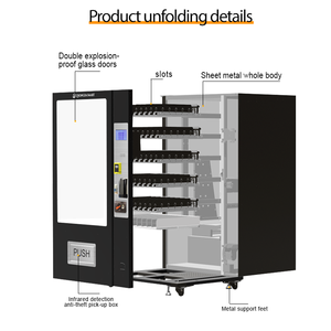 Tốt nhất bán lạnh đóng hộp máy bán hàng tự động đầu đọc thẻ hóa đơn và đồng xu chấp nhận máy bán hàng tự động cho thực phẩm và đồ uống - Product Image 3