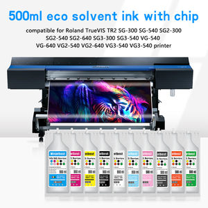 WITH Ink and Chip WINNERJET Eco Solvent Ink Bag 500ML for Roland SG SG2 SG3 <strong>VG</strong> VG2 VG3 Series Printer - Product Image 2