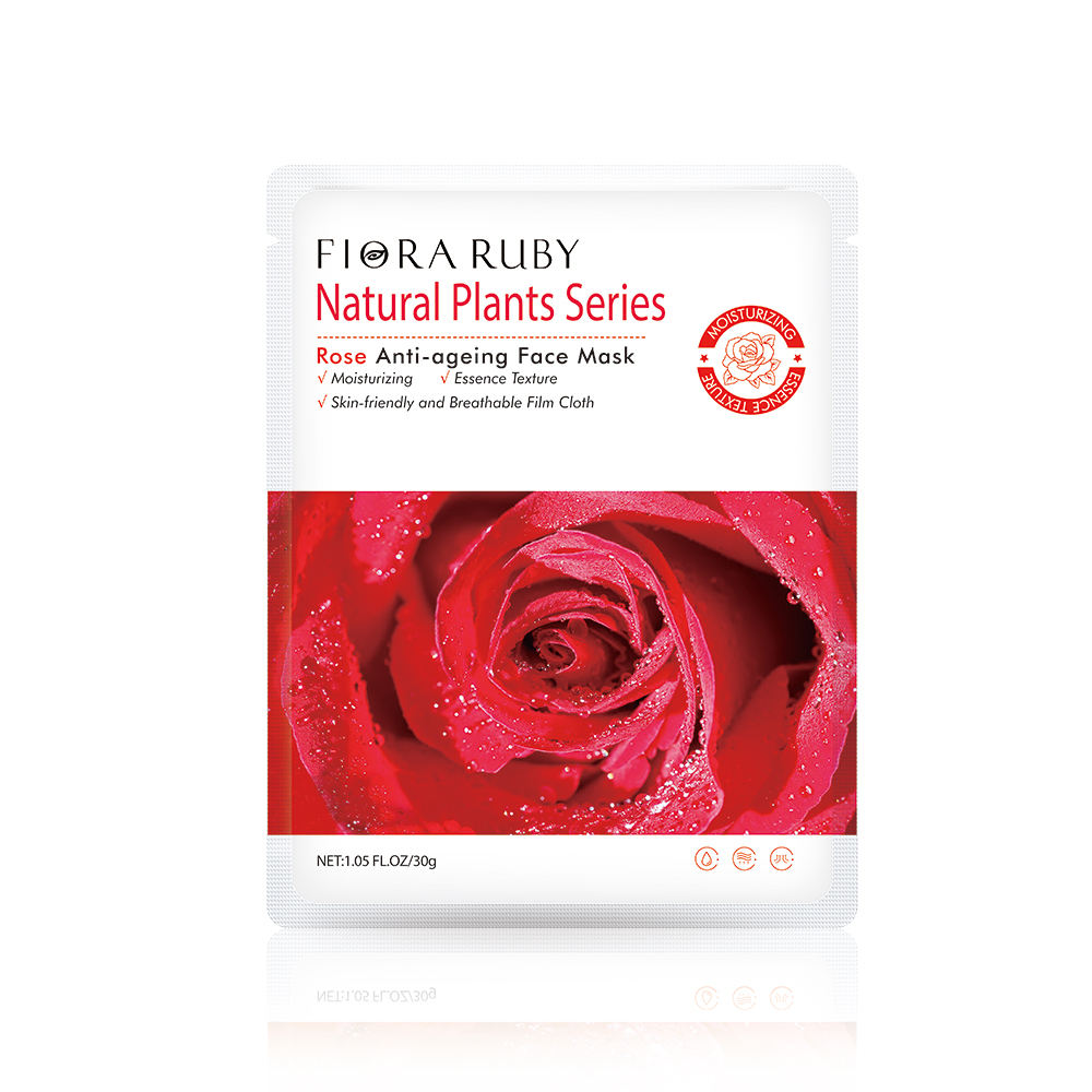 มาส์กหน้าต่อต้านริ้วรอยสีกุหลาบ