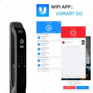 販売顔認識スマートロックドアロックWIFI APPデジタル指紋パスワードカードスマートRFIDロックキー自動スマートロック - Product Image 3
