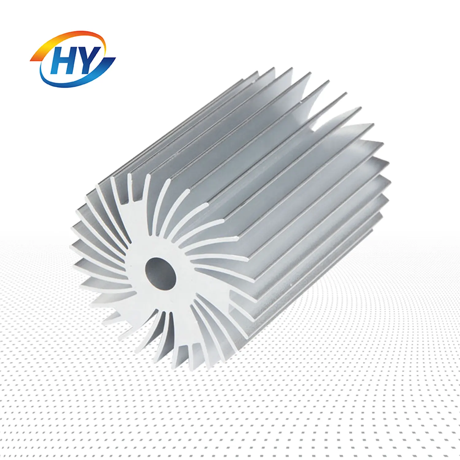High power led radiator 10w 50w heat pipe channel round extruded aluminum enclosure heat sink for led grow light