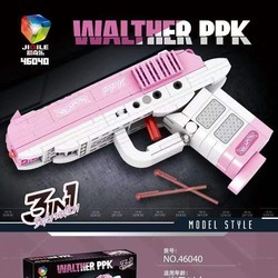 Pistolet ppk rose-trois formes pour tirer des balles