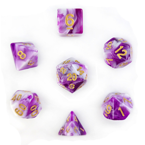 ชุดลูกเต๋า DND แบบกำหนดเองสำหรับดันเจี้ยนและมังกรเกมกระดาน RPG 7ชิ้น D4หลาย D6 D8 D10 D12 D20สองสีชุดลูกเต๋าอะคริลิค - Product Image 2