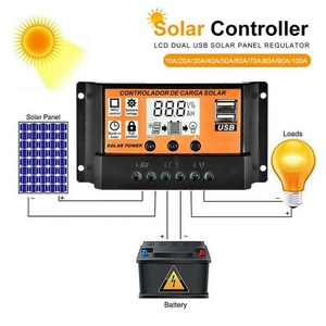 Prezzo di fabbrica a buon mercato 10A 20A regolatore di carica solare manuale Pwm regolatore di carica solare 10A Pwm regolatore di carica - Product Image 3
