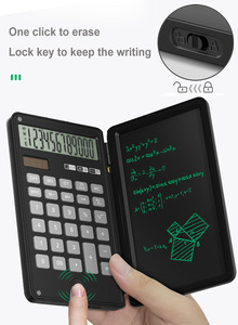 Có thể gập lại notepad năng lượng mặt trời Máy tính điện xóa được bằng văn bản Pad ma thuật máy tính 12 chữ số máy tính thông minh với văn bản máy tính bảng - Product Image 3