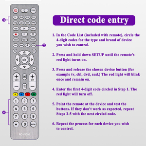 Phổ điều khiển từ xa với backlit cho TV, DVD/Blu-ray Player, streaming người chơi, Loa Soundbar, hộp cáp, vệ tinh - Product Image 6