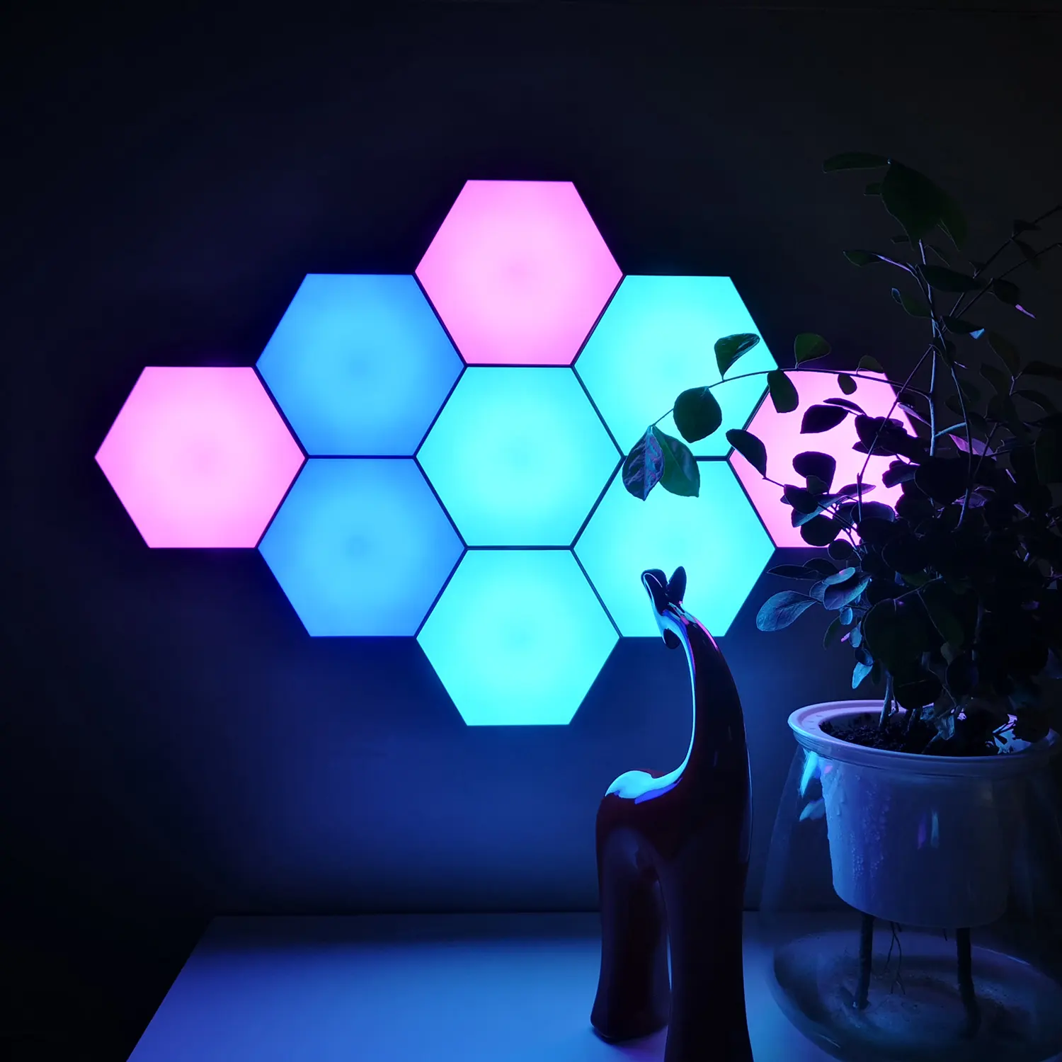 Ir 2021 Hexagon Licht Elektronica Touch Sensor Wandlamp Activated Lampen Hexagon Honingraat Quantum Led Modulaire Licht