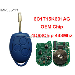 Ford Transit için OEM çip araba uzaktan kumandalı anahtar MK7 WM VM 2006-2014 P/N:6C1T15K601AG 4D63 çip 433MHz yüksek kalite - Product Image 2