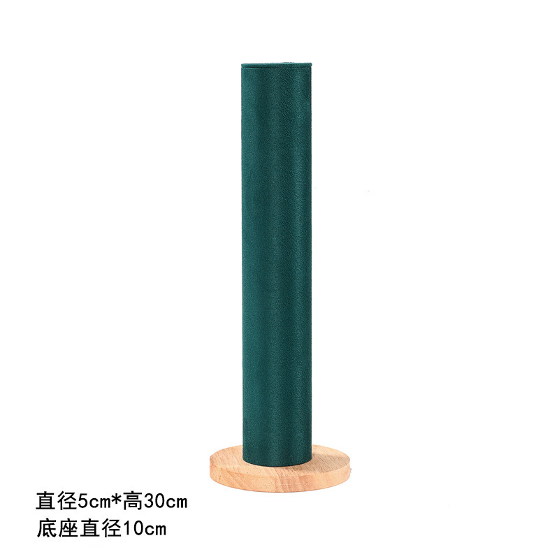 Green round wood base