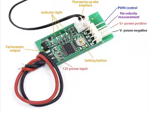 Dc USB 5v quattro filo ventola di temperatura regolatore di velocità Pwm regolatore di temperatura 4-filo per Pc ventola/allarme bambino ventola di raffreddamento - Product Image 6
