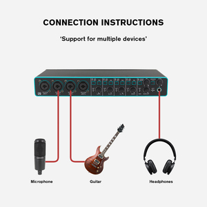 MIS-UMC404HD USB2.0オーディオインターフェイスサウンドカードMIDIインターフェイスを録音するためのマイクプリアンプ付きの高品質USBインターフェイス - Product Image 5