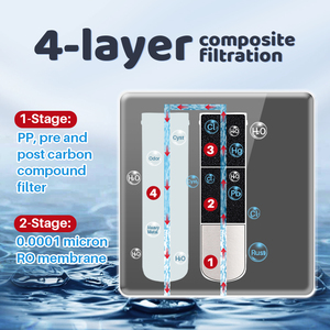 CE certificata PP blocco carbone attivo 4 stadi Tankless RO sistema 600 GPD sistemi di osmosi inversa filtro depuratore acqua