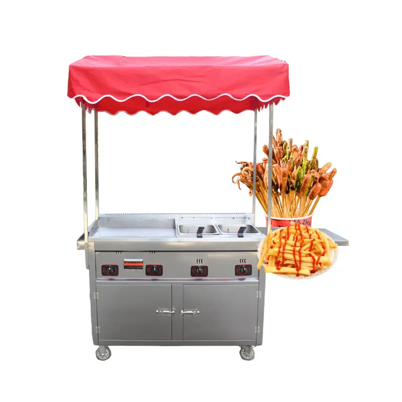 China Food Cart Fully Loaded Multi Equipped Street Snack Trolley In Pakistan