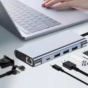 11 in 1 Hub tipo C a HD VGA adattatore RJ45 Lan Ethernet SD TF PD USB3.0 3.5mm Jack Audio Video USB c Hub accessori per Computer - Product Image 6