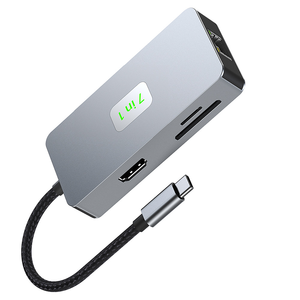 RJ45 Usb tip c Hub yerleştirme ve Usb Hub tipi c Ethernet Qgbps 7-in-1 adaptörü dizüstü anahtarı için Internet - Product Image 4