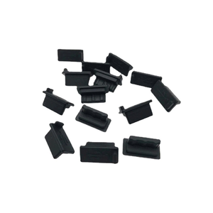电子配件Usb C防尘塞定制硅橡胶微型Usb或C型Usb防尘盖插头带钩 - Product Image 2