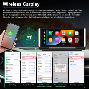 Monitor Touch Screen CarPlay da 6.86 pollici con funzione Android Auto e Cast-risoluzione 1280x480, facile installazione - Product Image 3
