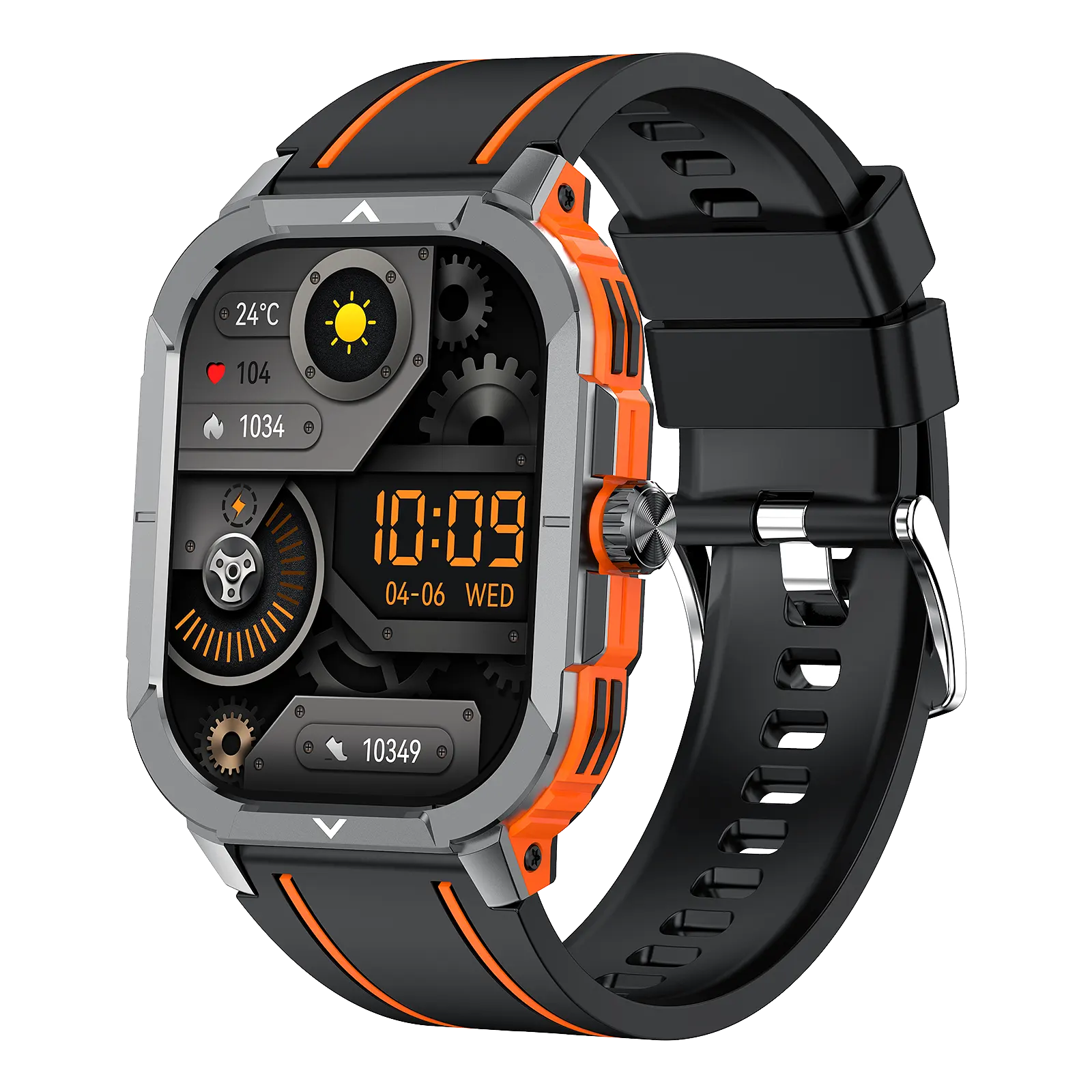 2024 HK56 Outdoor Rugged Smart Watch Men IP68 Waterproof BT Call Multiple Sports Modes Blood Pressure Oxygen Smartwatch