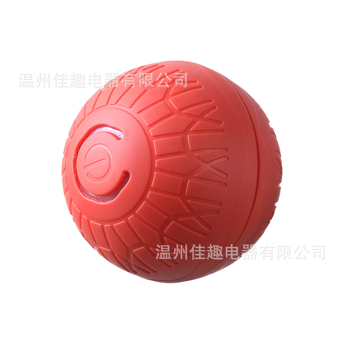 ลูกบอลสุนัขลายตาราง สีส้ม ขนาด 6.7 ซม.