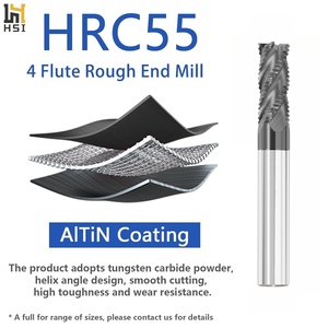 粗造エンドミルスクエアノーズ3 4フルート歯ビット直径3-20mm全長50-150mm - Product Image 5