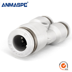 PY Series Y 4 6 8 10 12 14 16mm Three-Way Plastic Pneumatic Pipe Fitting Quick <strong>Tube</strong> Connect One Touch Push in Air Hose Fitting