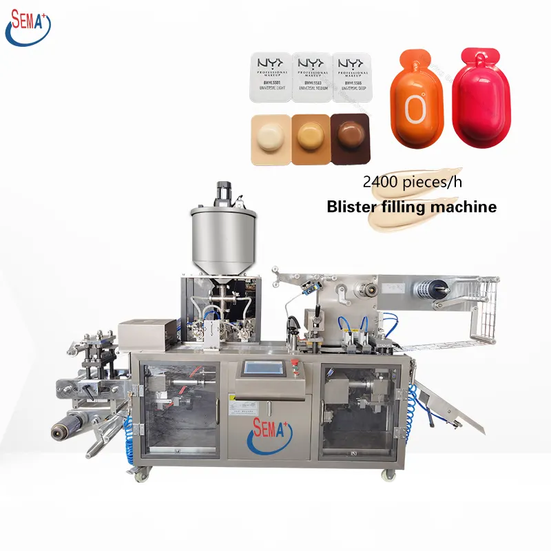 Machine d'emballage liquide automatique pour confiture d'huile d'olive, sauce ketchup, miel, beurre, fromage, crème pour le visage, marmelade, chocolat, blister