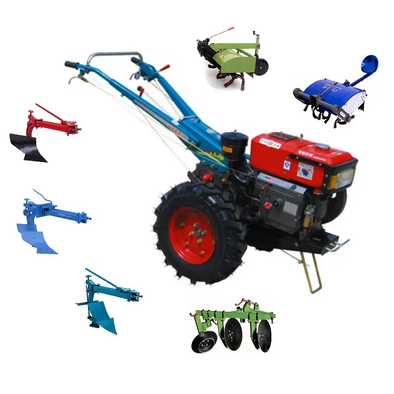 High Quality Two Wheels 8Hp 10Hp 12Hp 15Hp 18Hp 20Hp 22Hp Walk-Behind Tractor Agricultural Walking Tractor