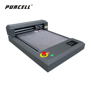 Purcell çift kafa düz yatak kalıp kesme makinası kırma A3 A4 levha vinil yapışkan kesici etiket kutusu kağıt çizici kesme makinası - Product Image 1