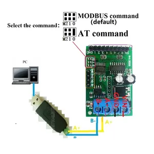 リレー産業オートメーション用RS485 RS232(TTL) PLC Modbus Rtuモジュール8chIO制御スイッチボード - Product Image 1