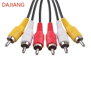 DAJIANG OEM Enchufe de carga rápida personalizado Cables de audio RCA 3 * Rca macho a 3 * Rca Cable DE DATOS macho Audio AV Jack Cable - Product Image 2