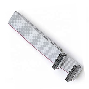 Gris AWM 2651 28AWG 7/0.12 1,0mm Pitch Y3 2x10 Pin FC 20 Pos 20 P Cable de cinta plana IDC