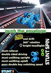 Toptan çift taraflı RC Flip 360 derece rotasyon 2.4G küçük uzaktan kumanda dublör araba RC oyuncak tırmanma Off-road RC Drift araba - Product Image 3