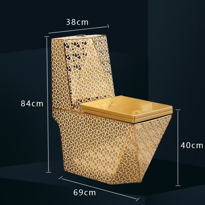 Toilette en or diamant de style H, espacement des trous de 300 mm